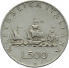 Italien 500 Lire 1958 - Schiffe des Columbus